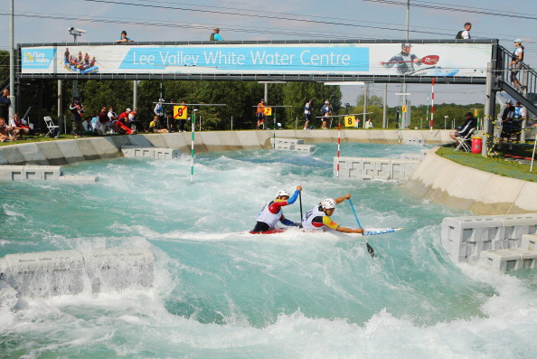 LONDON, ENGLAND - JULY 30: General View during the C2 canoe double Slalom at Lee Valley White Water Centre on July 30, 2011 in London, England. (Photo by Ian Walton/Getty Images)